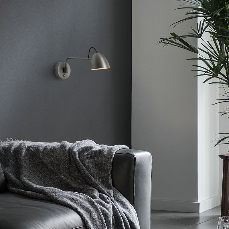 Close-up of LED wall lights rotating head and plated metal finish — perfect for LED wall lamp reviews for home decor.