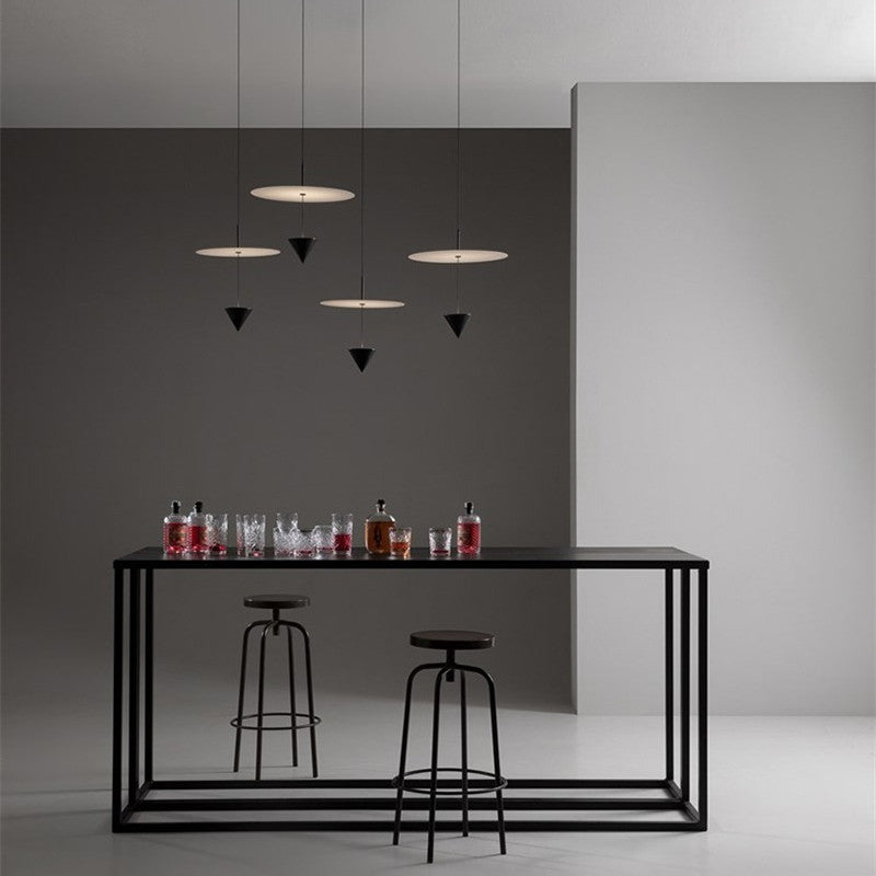 Elegant pendant light hanging in a contemporary living space.