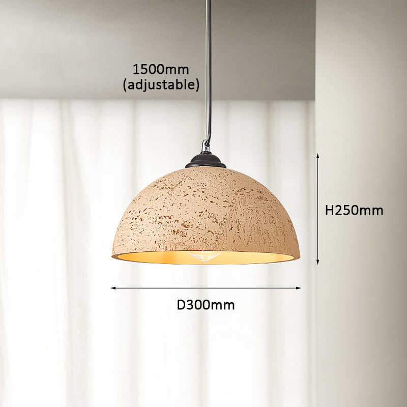 Elegant dome LED pendant light showcasing its stylish design from a side angle.