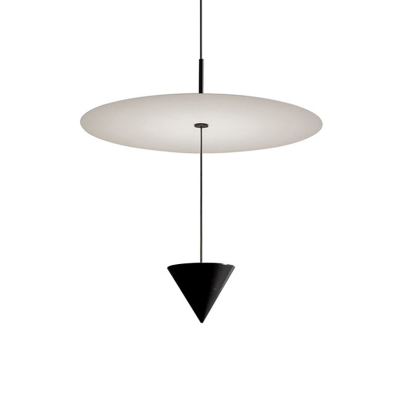 Chic Art Deco LED pendant light illuminating a stylish dining room.