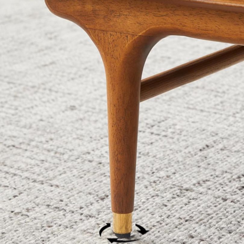 Side angle of the MDF coffee table illustrating its spacious drawers and clean lines.