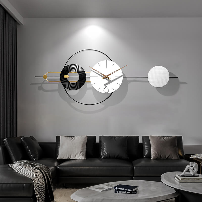 Silent metal wall clock for office use, showcasing its clean design.