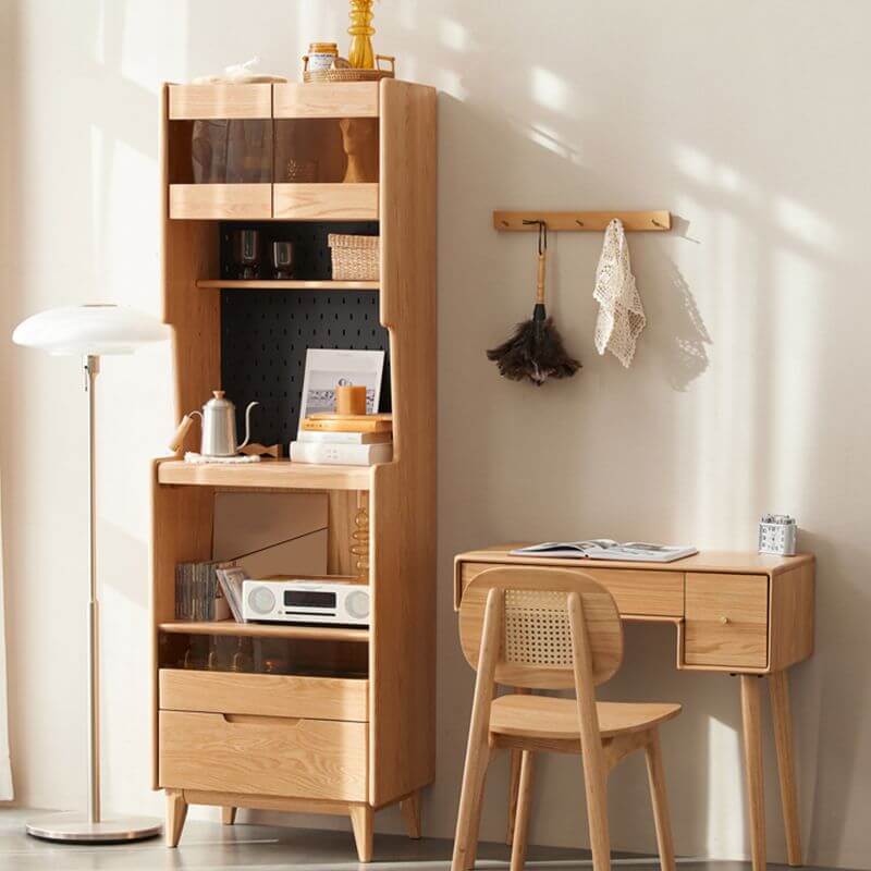 Nordic Elegance Teak Sideboard Table showcasing its sleek design and ample storage space.