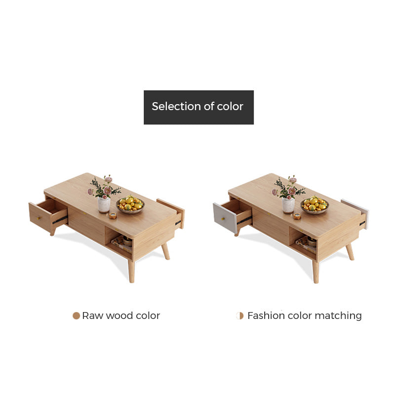 Modern square coffee table with storage, ideal for working or dining.